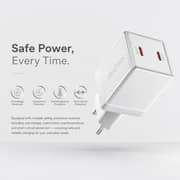 ZeroTech 70W Dual USB-C Multi-Device Fast Charger with PPS – White – ZA-70W
