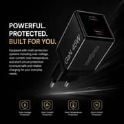 ZeroTech Crystal 45W Dual USB-C Fast Charger – Black – ZA-45B