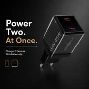 ZeroTech Crystal 45W Dual USB-C Fast Charger – Black – ZA-45B