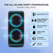 ZeroTech Party Box Bluetooth Speaker 100W with Trolley, Wireless Mic & Remote – Black – ZPCS-P8DT