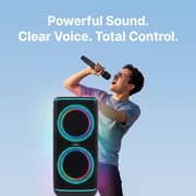 ZeroTech Party Box Bluetooth Speaker 100W with Trolley, Wireless Mic & Remote – Black – ZPCS-P8DT