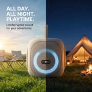 ZeroTech Bluetooth Portable Speaker with Ambient Lighting, 25Watt IPX5 – Warm Grey - ZPCS-P35WG