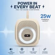 ZeroTech Bluetooth Portable Speaker with Ambient Lighting, 25Watt IPX5 – Warm Grey - ZPCS-P35WG
