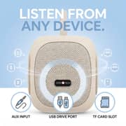 ZeroTech Bluetooth Portable Speaker with Ambient Lighting, 25Watt IPX5 – Warm Grey - ZPCS-P35WG