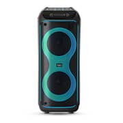 ZeroTech Party Box Speaker System 100W with Bluetooth 5.3, FM Radio & LED Lights- Black - ZPCS-P8D