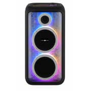 ZeroTech Party Box Bluetooth Speaker 60W with Dual 6.5-Inch Speakers & Wireless Mic - Black - ZPCS-P6D