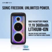 ZeroTech Party Box Bluetooth Speaker 60W with Dual 6.5-Inch Speakers & Wireless Mic - Black - ZPCS-P6D