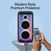 ZeroTech Party Box Bluetooth Speaker 60W with Dual 6.5-Inch Speakers & Wireless Mic - Black - ZPCS-P6D