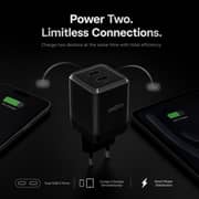 ZeroTech 70W Dual USB-C Multi FastCharger- Black-ZA-70B