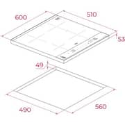 Teka Built-in 4 Zone Induction Hob 60cm Dark Grey/Black Glass - IBF 64-VGogh FST BV