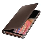 Samsung Leather Wallet Cover Brown For Galaxy Note 9