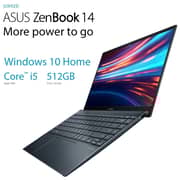 ASUS ZenBook 14 (2020) Laptop - 11th Gen / Intel Core i7-1165G7 / 14inch FHD / 16GB RAM / 1TB SSD / Shared Intel Iris X Graphics / Windows 10 / English & Arabic Keyboard / Pine Grey / Middle East Version - [UX425EA-HM046T]