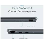 ASUS ZenBook 14 (2020) Laptop - 11th Gen / Intel Core i7-1165G7 / 14inch FHD / 16GB RAM / 1TB SSD / Shared Intel Iris X Graphics / Windows 10 / English & Arabic Keyboard / Pine Grey / Middle East Version - [UX425EA-HM046T]