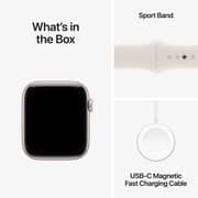 Apple Watch SE 3 GPS, 40mm Starlight Aluminum Case with Starlight Sport Band - S/M