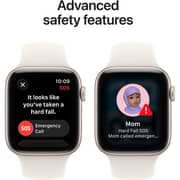 Apple Watch SE 3 GPS + Cellular, 40mm Starlight Aluminum Case with Starlight Sport Band - M/L