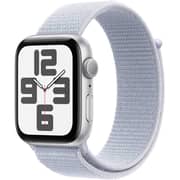 Apple Watch SE (2024) GPS 40mm Silver Aluminum Case with Blue Cloud Sport Loop