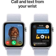 Apple Watch SE (2024) GPS 40mm Silver Aluminum Case with Blue Cloud Sport Loop