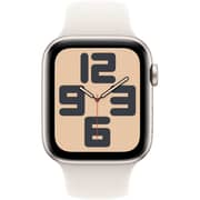 Apple Watch SE (2024) GPS 40mm Starlight Aluminum Case with Starlight Sport Band - S/M