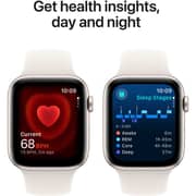 Apple Watch SE (2024) GPS 40mm Starlight Aluminum Case with Starlight Sport Band - S/M