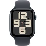 Apple Watch SE (2024) GPS 44mm Midnight Aluminum Case with Midnight Sport Band - M/L