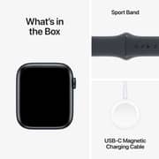 Apple Watch SE (2024) GPS 44mm Midnight Aluminum Case with Midnight Sport Band - M/L