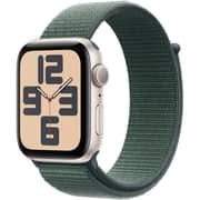 Apple Watch SE (2024) GPS 44mm Starlight Aluminum Case with Lake Green Sport Loop