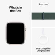 Apple Watch SE (2024) GPS 44mm Starlight Aluminum Case with Lake Green Sport Loop