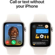 Apple Watch SE (2024) GPS + Cellular 44mm Starlight Aluminum Case with Starlight Sport Band - S/M