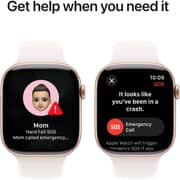 Apple Watch Series 10 GPS 42mm Rose Gold Aluminum Case with Light Blush Sport Band - S/M