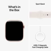 Apple Watch Series 10 GPS 42mm Rose Gold Aluminum Case with Light Blush Sport Band - S/M