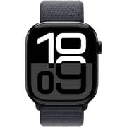 Apple Watch Series 10 GPS + Cellular 42mm Jet Black Aluminum Case with Ink Sport Loop