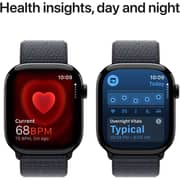 Apple Watch Series 10 GPS + Cellular 42mm Jet Black Aluminum Case with Ink Sport Loop