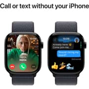 Apple Watch Series 10 GPS + Cellular 42mm Jet Black Aluminum Case with Ink Sport Loop