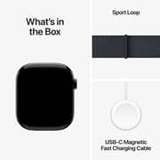 Apple Watch Series 10 GPS + Cellular 42mm Jet Black Aluminum Case with Ink Sport Loop