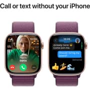 Apple Watch Series 10 GPS + Cellular 42mm Rose Gold Aluminum Case with Plum Sport Loop