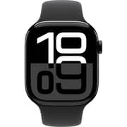 Apple Watch Series 10 GPS 46mm Jet Black Aluminum Case with Black Sport Band - S/M