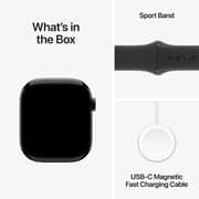 Apple Watch Series 10 GPS 46mm Jet Black Aluminum Case with Black Sport Band - S/M