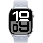 Apple Watch Series 10 GPS 46mm Silver Aluminum Case with Blue Cloud Sport Loop