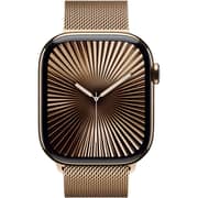 Apple Watch Series 10 GPS + Cellular 46mm Gold Titanium Case with Gold Milanese Loop - S/M