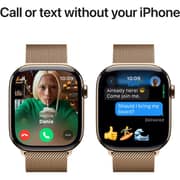 Apple Watch Series 10 GPS + Cellular 46mm Gold Titanium Case with Gold Milanese Loop - S/M
