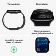 Apple Watch Series 10 GPS + Cellular 46mm Slate Titanium Case with Slate Milanese Loop - M/L