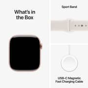 Apple Watch Series 11 GPS, 42mm Rose Gold Aluminum Case with Light Blush Sport Band - S/M