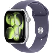 Apple Watch Series 11 GPS, 42mm Silver Aluminum Case with Purple Fog Sport Band - S/M