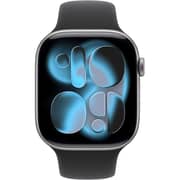 Apple Watch Series 11 GPS, 42mm Space Gray Aluminum Case with Black Sport Band - S/M