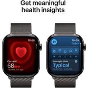 Apple Watch Series 11 GPS + Cellular, 46mm Slate Titanium Case with Slate Milanese Loop - M/L