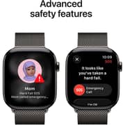 Apple Watch Series 11 GPS + Cellular, 46mm Slate Titanium Case with Slate Milanese Loop - M/L