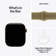 Apple Watch Series 12 GPS + Cellular, 42mm Dark Bronze Aluminum Case with Olive Sport Band - S/M - Pre-order