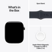 Apple Watch Series 12 GPS + Cellular, 42mm Natural Titanium Case with Navy Blue Sport Band - S/M - Pre-order