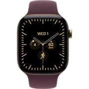 Apple Watch Series 12 GPS + Cellular, 42mm Radiant Gold Titanium Case with Burgundy Sport Band - S/M - Pre-order
