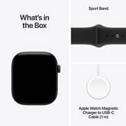 Apple Watch Series 12 GPS, 46mm Black Aluminum Case with Black Sport Band - M/L - Pre-order